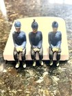 3 Cast Iron  Toy Driver/ Riders  firemen/ Johollico? — photo 2