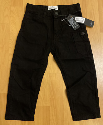 NEU Stone Island Junior Alter 2 Baumwolle schwarz Jeans Unterteil Hose Tasche neu mit Etikett