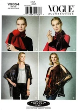 Vogue Accessories Pattern V9354 by ELIZABETH GILLET - Misses' Pull-Through Scarf