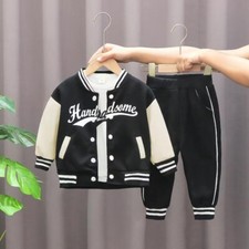 Toddler Boys 3Pcs Clothes Outfits Girls Kids Sport Jacket Tracksuit Sweatsuit