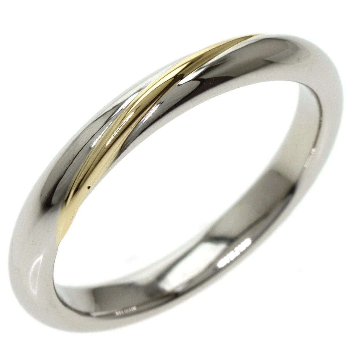 CELINE Ring Two-Tone Platinum PT900 18K Yellow Gold