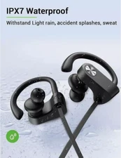 Stiive Bluetooth Headphones, 5.3 Wireless Sports Earbuds IPX7 Waterproof