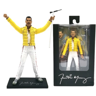 NECA Queen Freddie Mercury Yellow Jacket 7" Action Figure Model Scenes Toys Gift