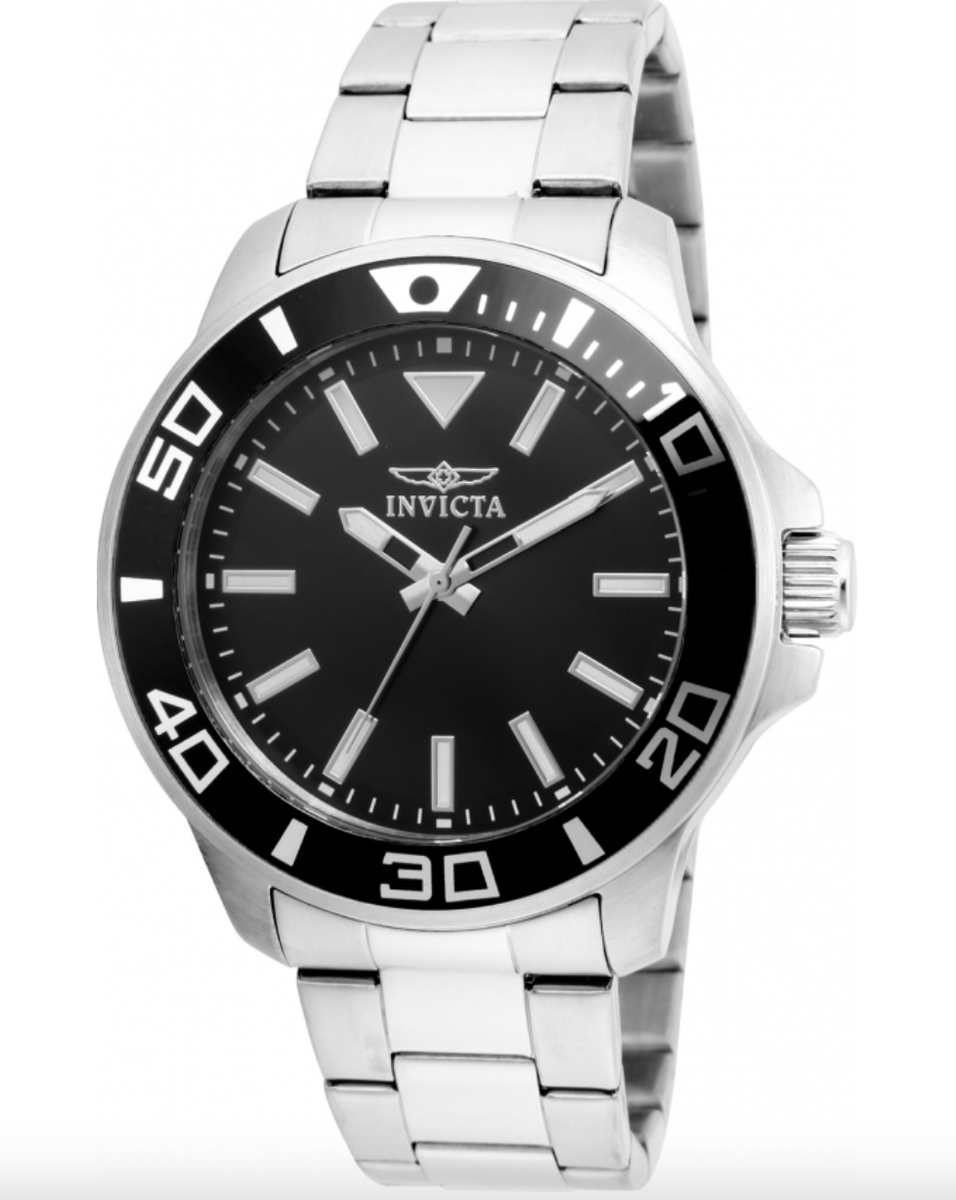 タケ② Invicta 21542 Pro Diver Men's Watch Silver/Black Brand New With