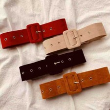 Wide Waist All-match Women's Soft Square Buckle Belt Fashion