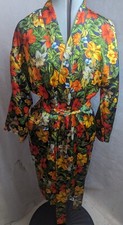 Lillian Lorow Designs Vintage 1980's Floral robe Medium 10-12