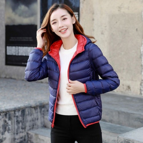 Übergröße Damen Daunen ultraleichte Steppjacke Wende Kapuze warm Mantel - Bild 20 von 28