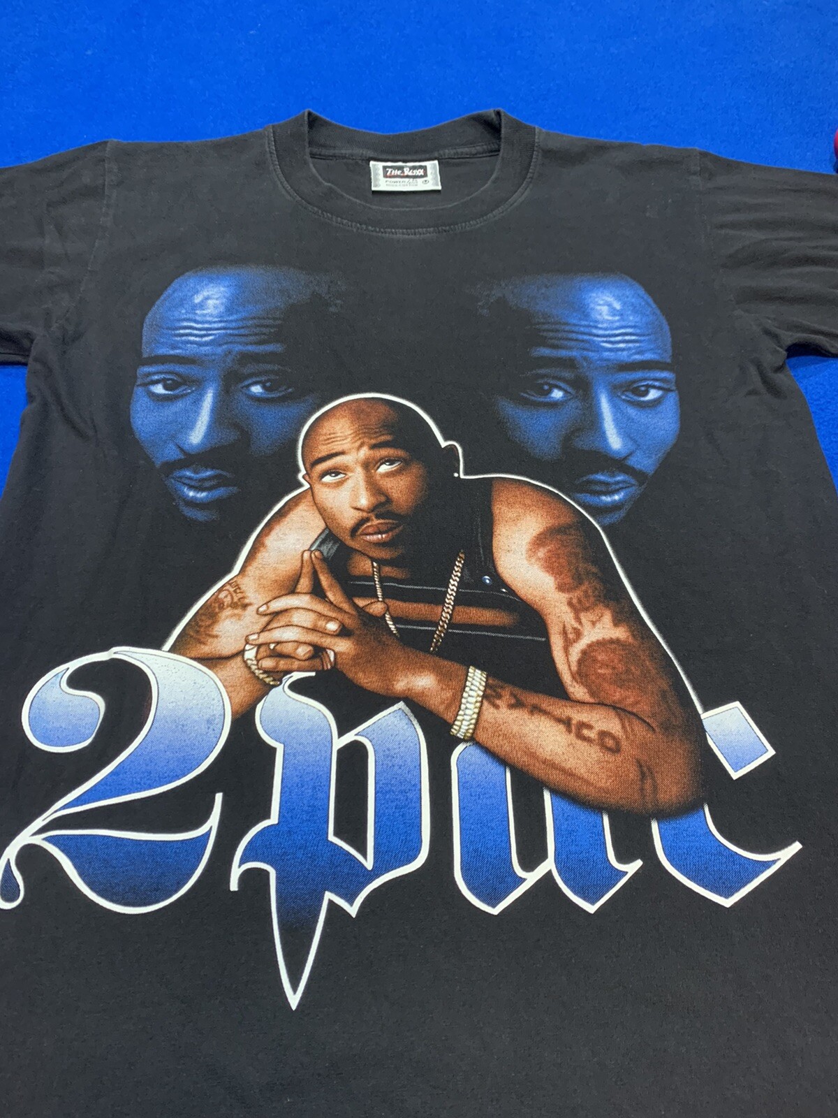 FILA Camicia vintage 2Pac Tupac taglia M anni 90 punto singolo braccio della morte