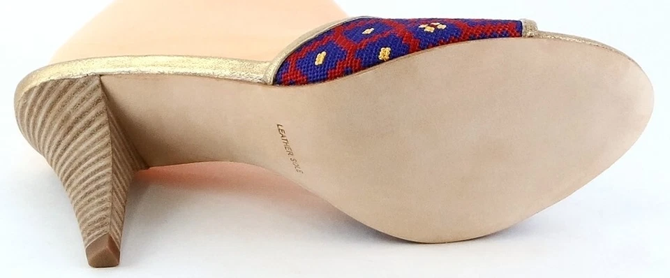 $120 PLENTY TRACY REESE ZULA Red Multi Designer Slides Sandals 7.5 EUR 38 — 第 3/4 张图片