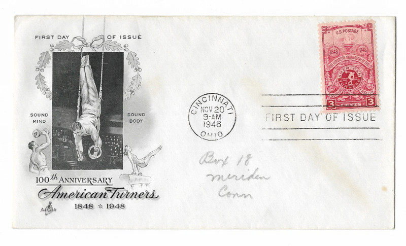1948 US #979 FDC, Art Craft, US Turners Society