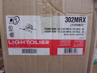LIGHTOLIER 302MRX FRAME NON-IC 3-3/4'' 50W MR16 12V MAG(U6) MIN 90D C SUPPLY COND