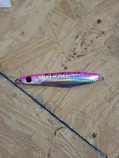 New 6 oz Madd Mantis Jig for Saltwater Fishing. Pink and Holographic