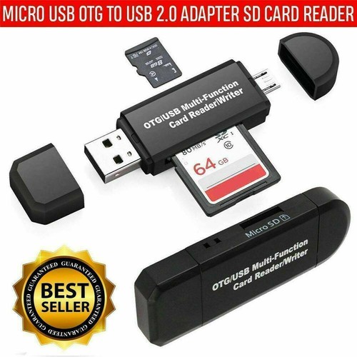 Micro SD Card Reader Adapter to USB Type C/Micro USB/USB A Converter for Macbook - Picture 4 of 9