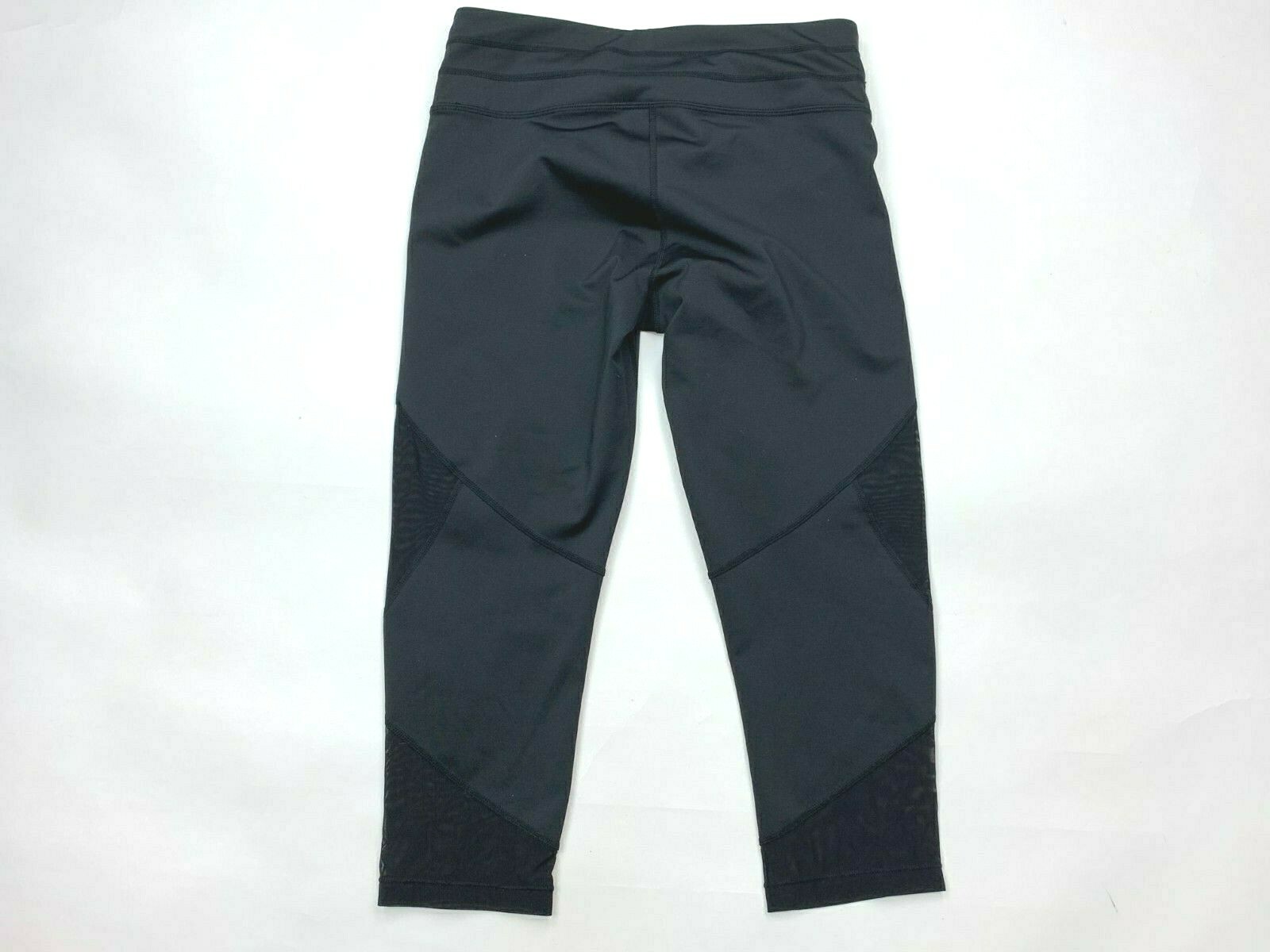 Athleta Sonar Capri Legging Solid Black Mesh Draw… - image 2