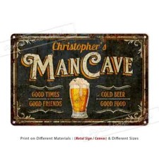 Man Cave Sign, Bar Sign, Pub Sign, Custom Metal Sign, Kitchen Decor