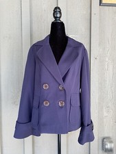 Nwt Womens George 4 Button, Navy Blue, Aviator Jacket. Sz. 10