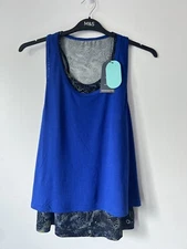 Marks and spencer M&S GOODMOVE Printed 2-in-1 Vest Top Blue Size Double Layer 10