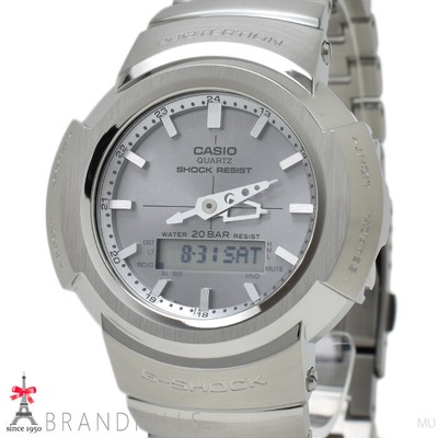 Casio G SHOCK Full Metal AW 500 Series Solar Radio SS Silver Dial AWM 500D 1A8