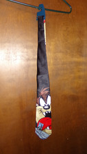 Vtg Looney Tunes 1997 Tie Tasmanian Devil Black USA Made USPS Stamp Collection