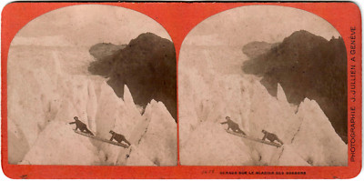 Frankreich.Séracs sur le Glacier des bossons.Foto.Ansicht.Stereo.Stereoview.J.Jullien.