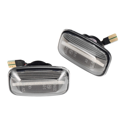 2x LED Side Marker Turn Signal Light Clear for Toyota Land Cruiser 90 100