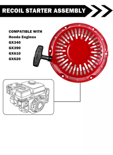 ZUGSTARTSTARTER RÜCKSTOSSBAUBAUBAUGRUPPE FÜR HONDA GX390 13 PS GX340 11 PS MOTOR GENERATOR - Bild 5 von 8