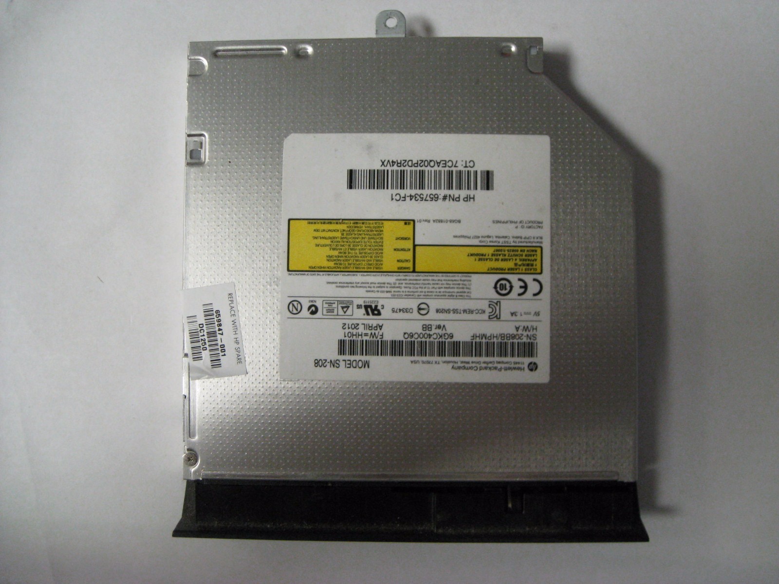 HP G4-1318dx DVD RW SATA Burner Drive SN-208B 659847-001 A83-07