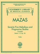 Mazas 75 Melodious  Progressive Studies Complete Op 36 for Violin Studies Book