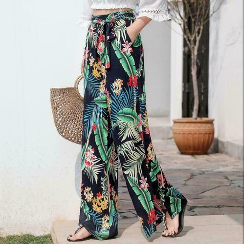 cotton silk beach pants trousers 
