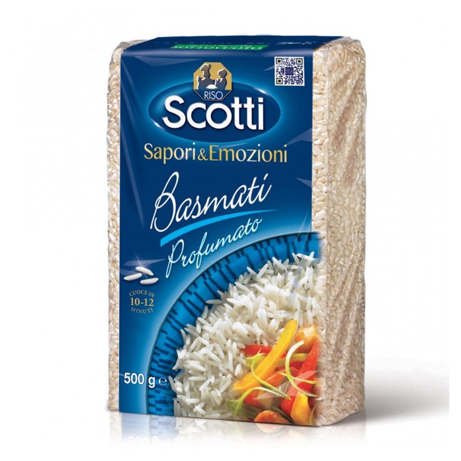 RISO SCOTTI BASMATI PROFUMATO RISOTTO PACCO DA 500 GR RISOTTI CHICCHI ALLUNGATI