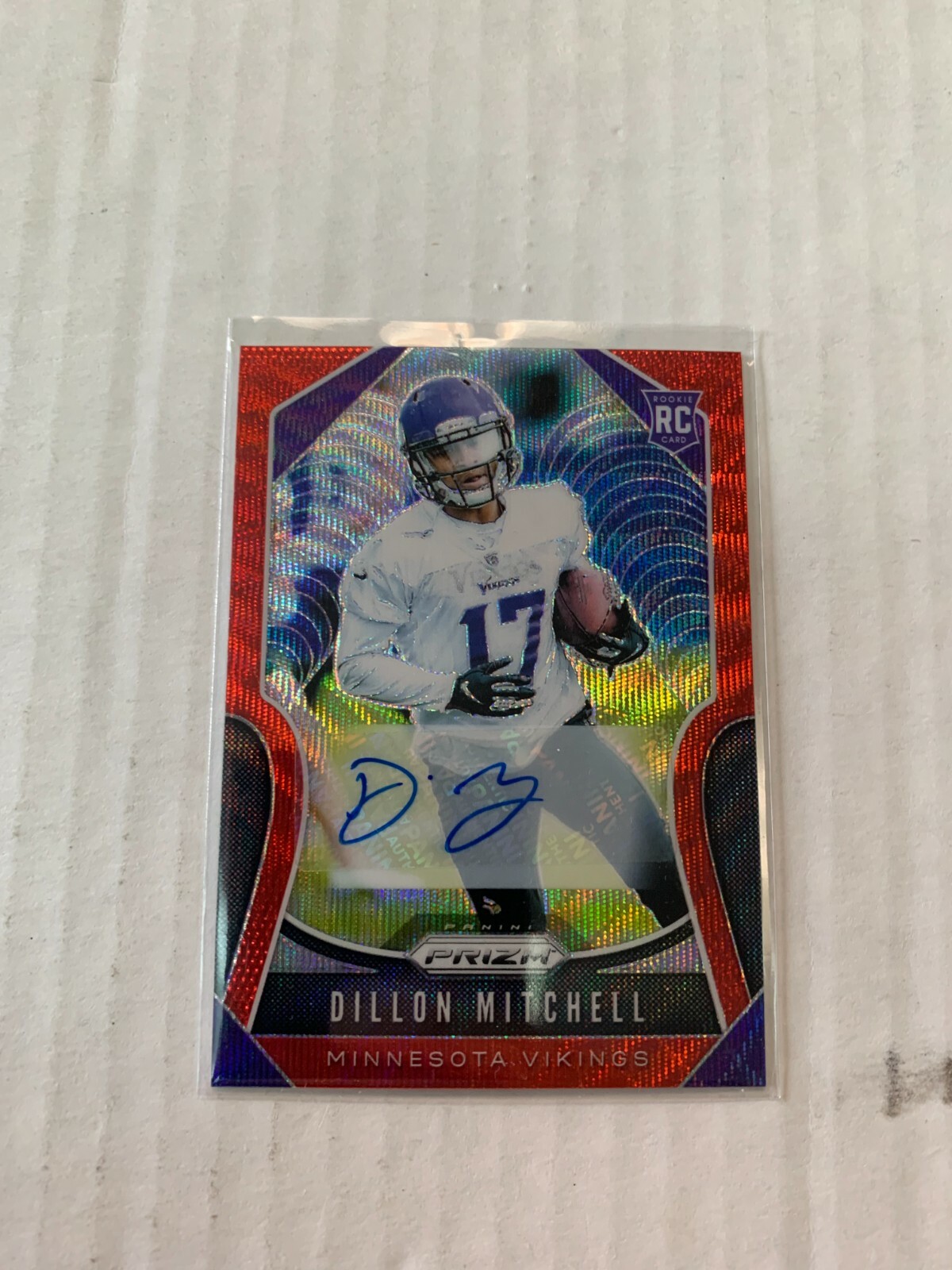 Dillon Mitchell 2019 Prizm Rookie Red Wave Prizm Auto #358 #090/149