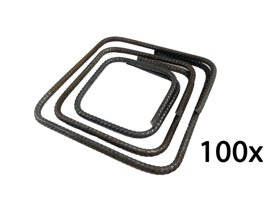 SGPLUSMH geschlossener Bügel 100er Pack Betonstahl Mehrwinkelbügel Ø8 mm Bügel Beton