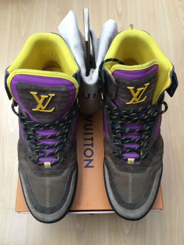 Louis Vuitton Brown & Purple LV Hiking Boots worn by Floyd