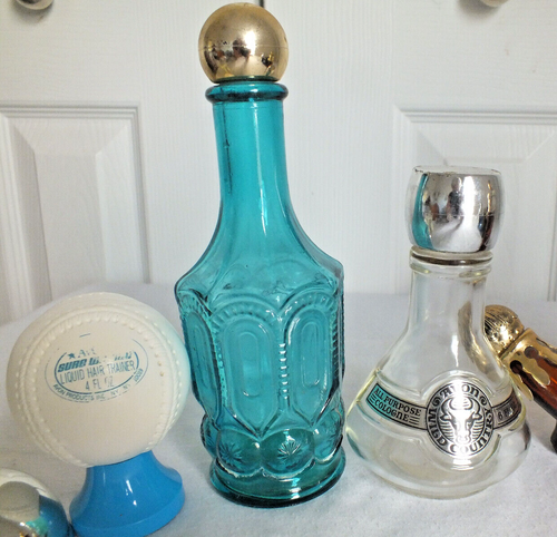 Avon 10 empty bottles helmet $100 oil can baseball horn decanter perfume vintage - Picture 3 of 8