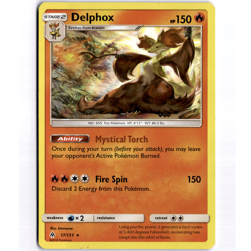 Delphox Holo Rare - 17/131 - SM - Forbidden Light - MP