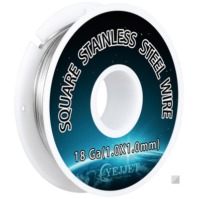 Square 316 Stainless Steel Wire 18Ga   Jewelry Making Wire for Crafting & Beadin