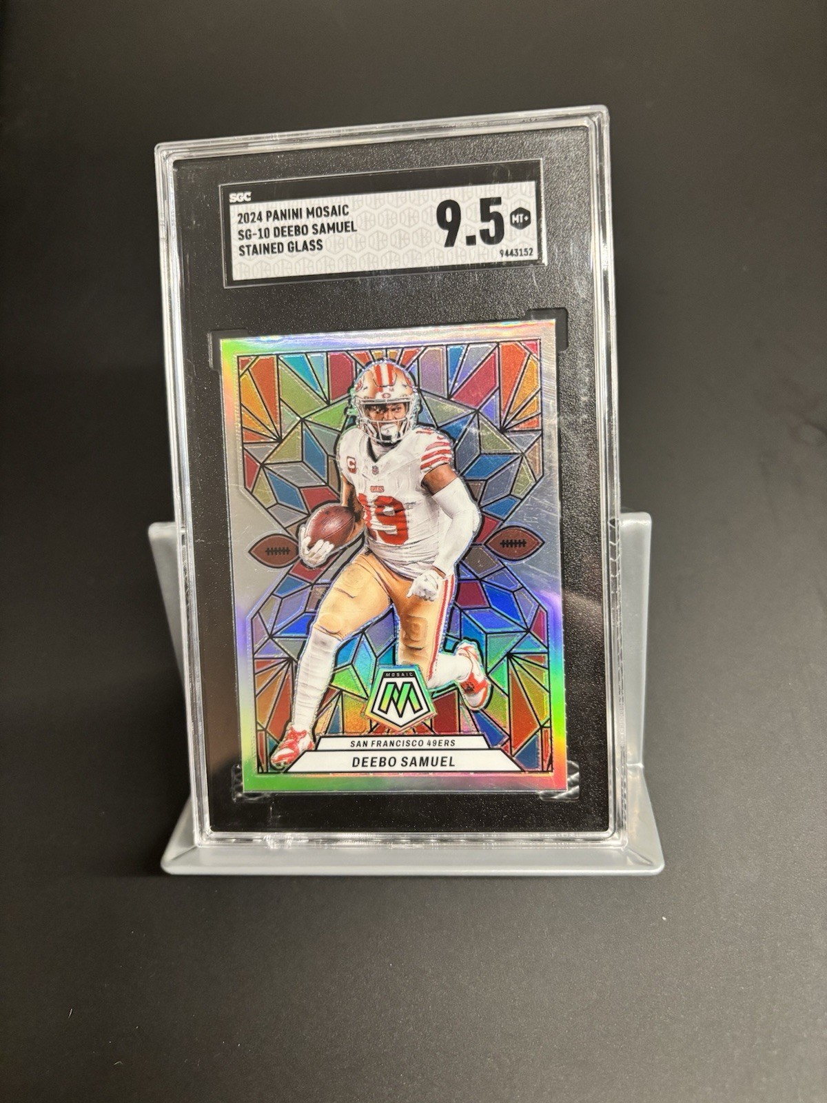 2024 Panini Mosaic Stained Glass Deebo Samuel #SG-10 49ers 9.5 Graded SGC