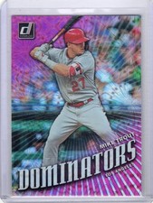 MIKE TROUT 🔥 SP 2019 Panini Donruss Dominators Pink Fireworks Holofoil No. D1
