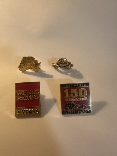 Wells Fargo Pin lot of 4- 2  Stagecoach 1 Service
