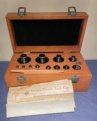 Vintage 1962 Troemner Stainless Steel Calibration Weight Set (2 lb - 0.1 oz)
