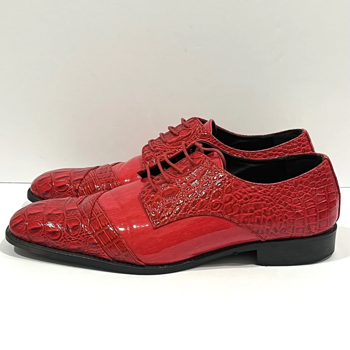 Oxford Red Patent Leather Dress Shoes for Men for sale | eBay