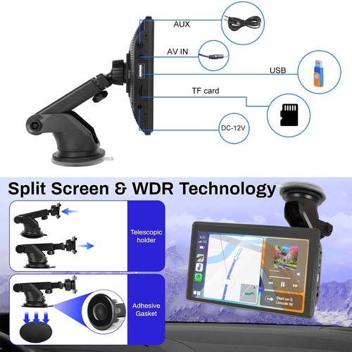 7' screen car player MP5 portable smart player supports Android Auto FM AUX - Picture 9 of 11