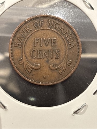 Moneda de 5 centavos de níquel del Banco de Uganda 1966 - Imagen 2 de 2