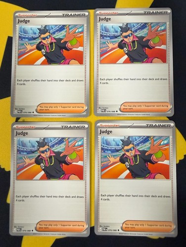 4x Judge 076/088 x4 - NM Perfect Order Pokemon Playset ME03