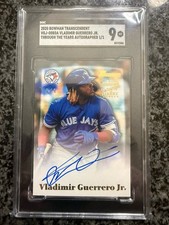2020 BOWMAN TRANSCENDENT VLADIMIR GUERRERO JR-On Card Auto One Of One #1/1 SGC 9