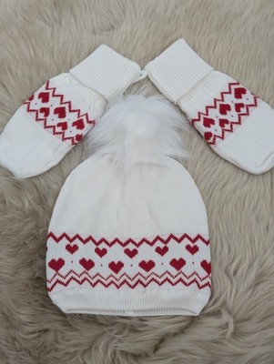 Caramelo Kids - Baby Kleinkind Mütze und Fäustlinge Set