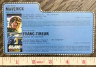 Vintage GI Joe File Card Only - Maverick - Vector Pilot - Includes French