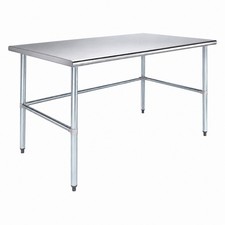 36 in. x 60 in. x 35 in. Open Base Stainless Steel Work Table 36x60 Workbench
