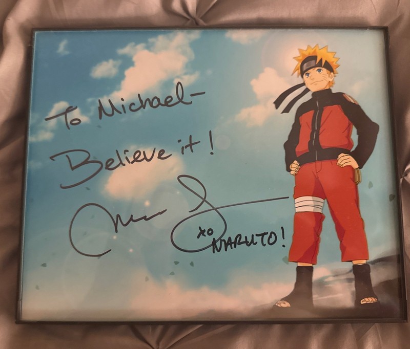Maile Flanagan Signed 8x10 Color Photo Naruto with Frame