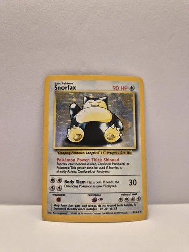VTG Snorlax Jungle Missing Symbol Error Holo Pokemon Card